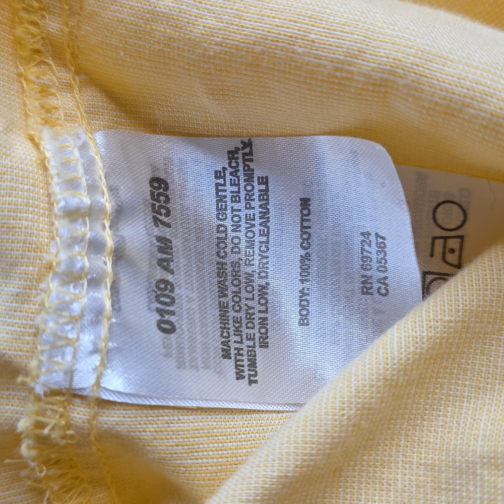 Columbia Sportwear Light Yellow Button Down Short Sleeve Shirt Size XXL S-1894 - Picture 7 of 7